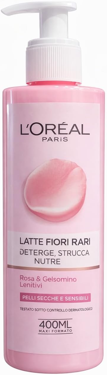L’Oréal Paris Değerli Çiçekler Temizleme Sütü Kuru ve Hassas Ciltler (400 ml)