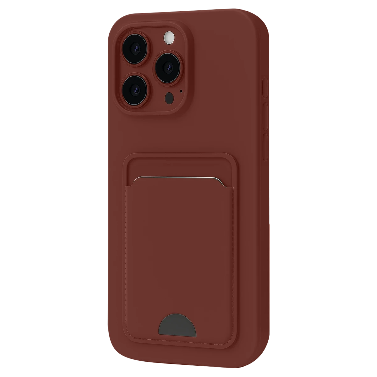 Apple iPhone 16 Pro Max Kılıf Kelvin Kartvizitli Silikon - Bordo