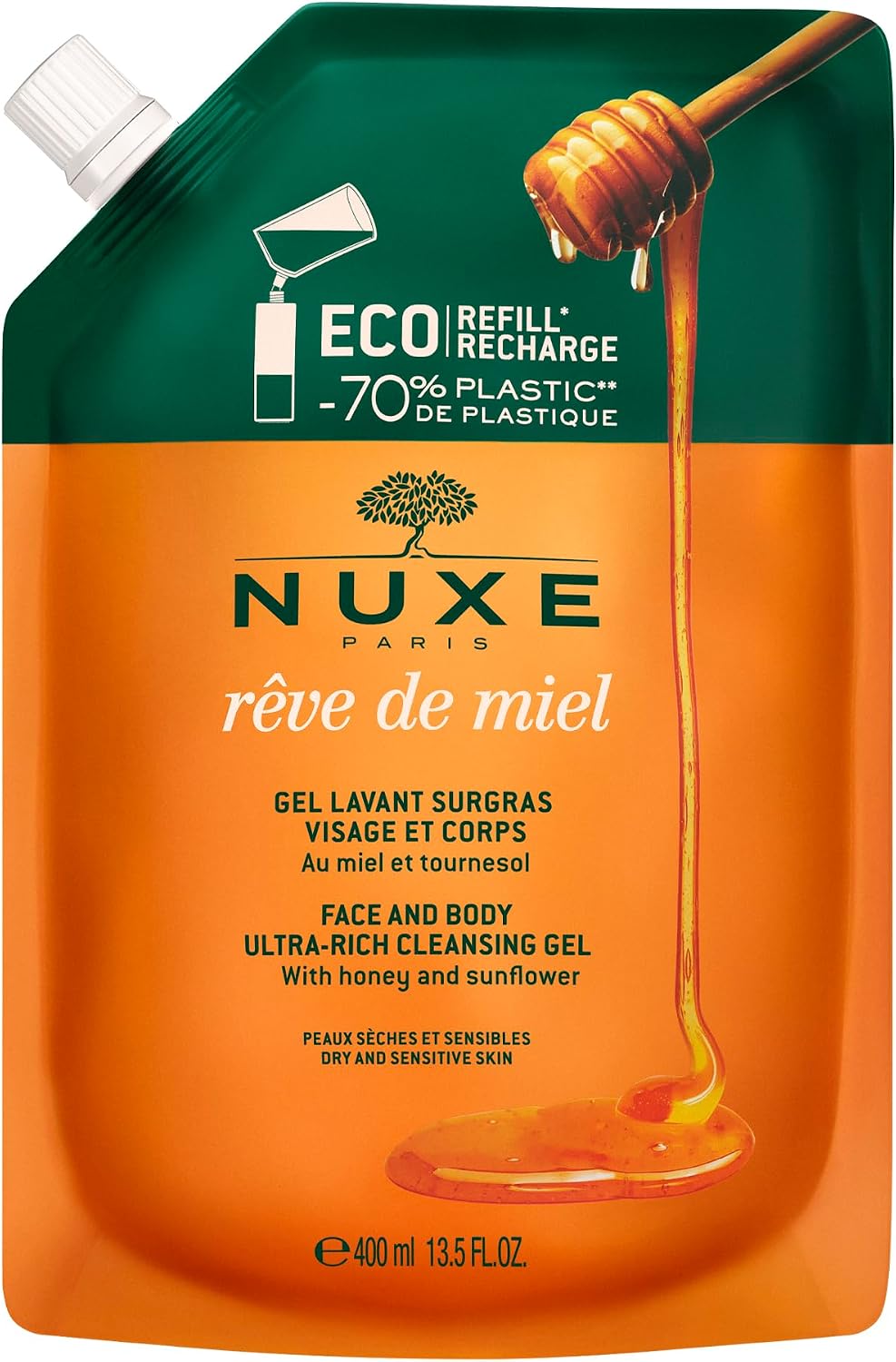 Reve De Miel Gel Lavant Surgras Visage Et Corps - Refıll 400 ml 12046