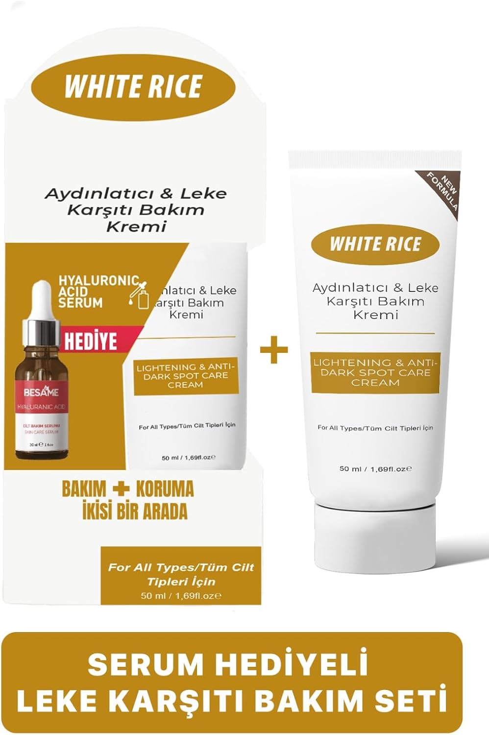Aydınlatıcı & Leke Karşıtı Bakım Kremi Bakım ve Koruma İkisi Bir Arada Özel Paket