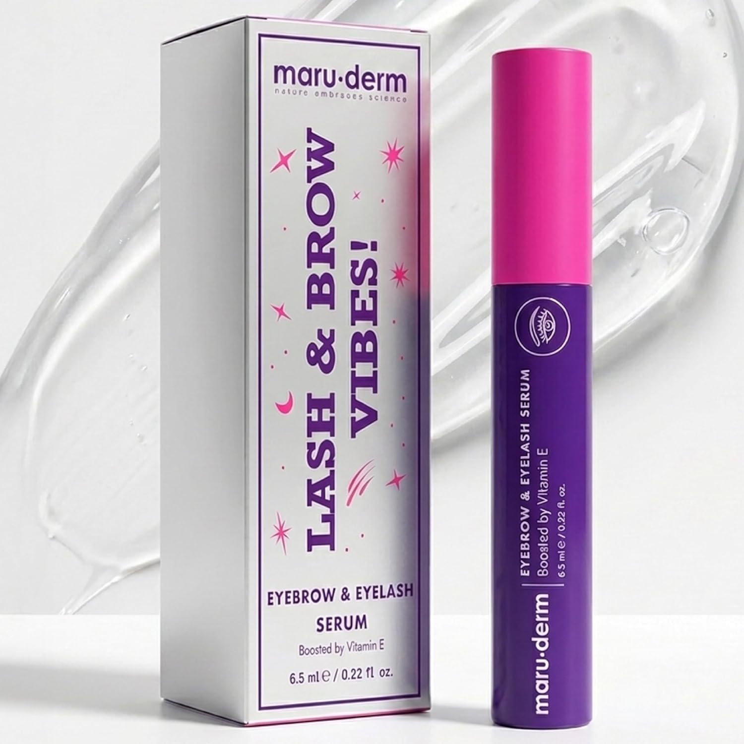 Maruderm Kaş & Kirpik Serumu – Peptit Kompleksi ile Dolgun ve Güçlü Görünümlü Kaş ve Kirpikler için Bakım Serumu, 6.5 ML