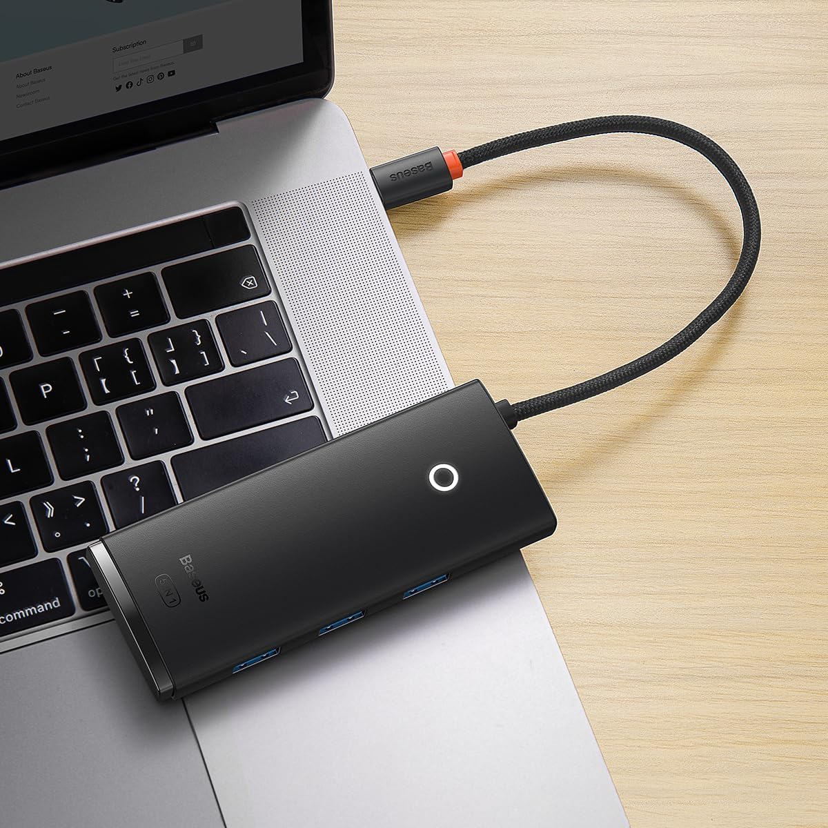 Lite 5-in-1 Multifonksiyonel Type-C Hub Şarj İstasyonu – Siyah, HDMI, USB 3.0, SD Kart Okuyucu, Kompakt ve Taşınabilir Tasarım