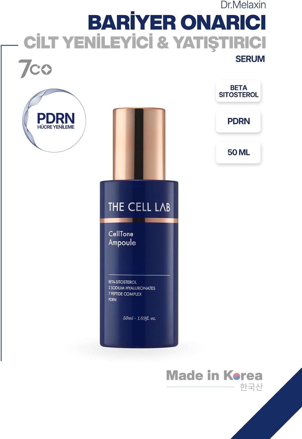 Bariyer Onarıcı & Nemlendirici Yüz Serumu, PDRN, 50ml