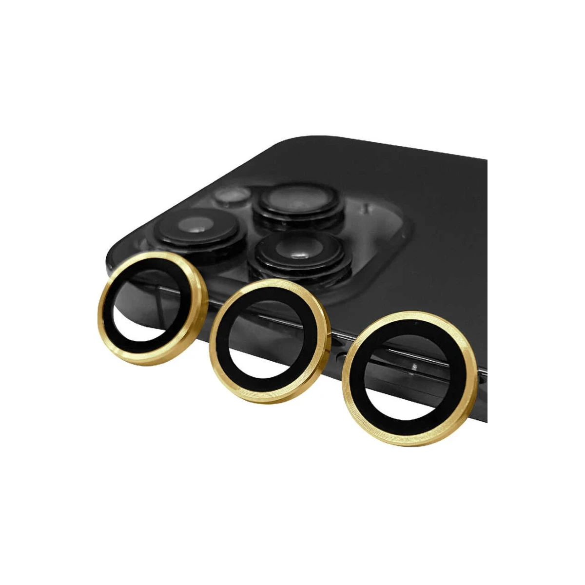 Apple iPhone 14 Pro Max Raze Metal Kamera Lens - Gold