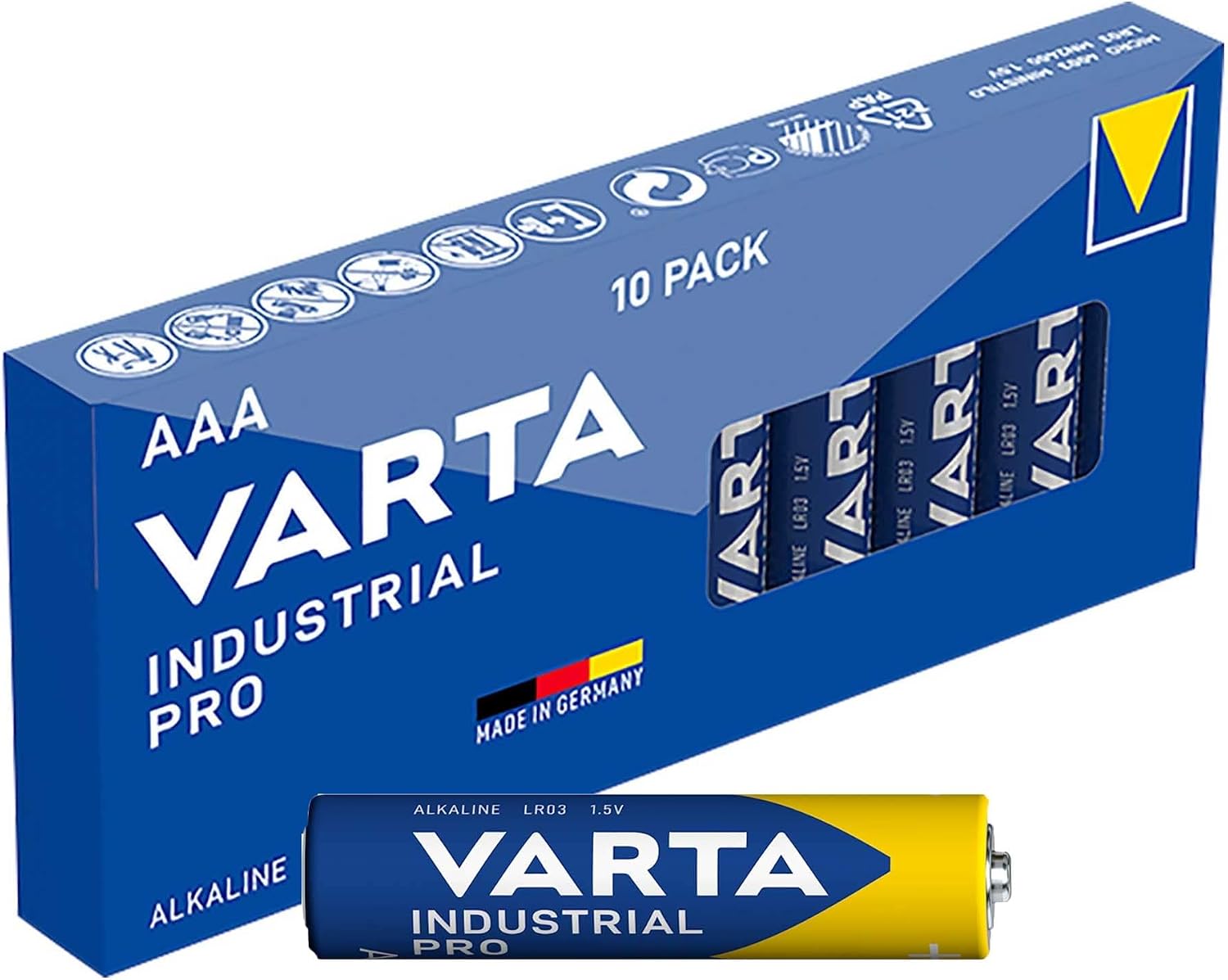 Varta 4003 Endüstriyel Alkalin Aaa Size İnce Kalem Pil 10Lu