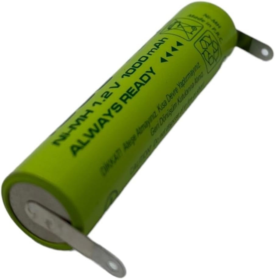1.2 V Tıraş Makinesi Pili Bataryası 1000 Mah Aaa Ince Pilden Puntalı