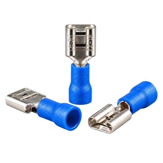 PM-39057 1,5-2,5mm2 Kesit 20x7x5mm Soket Mavi İzoleli Kablo Pabucu (100’lü Paket)