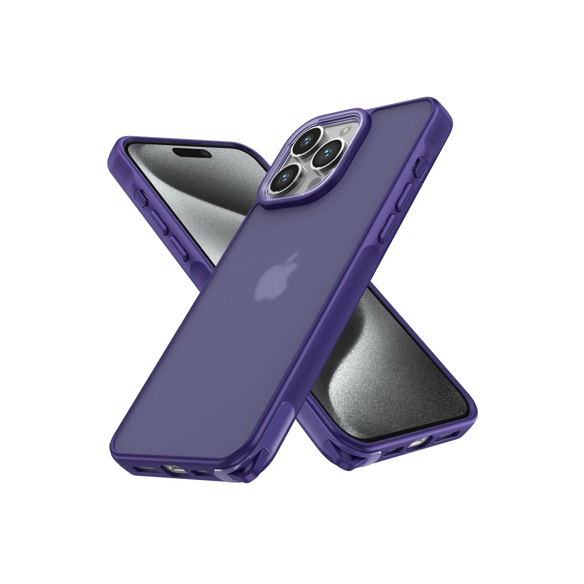 Apple iPhone 14 Pro Kılıf Elegant Kapak - Derin Mor