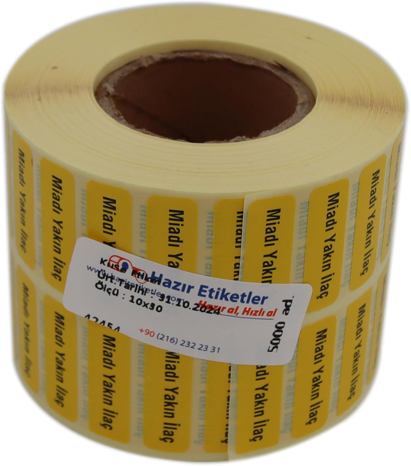 Miladı Yakın İlaç Etiketi 30mm X 10mm 5000 Adet Kuşe Rulo Etiket