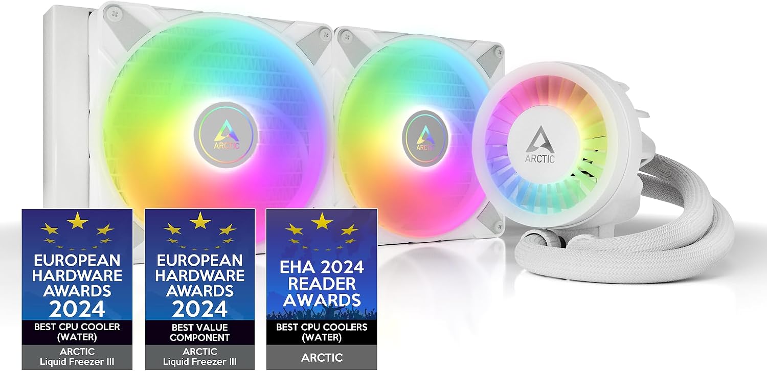 Liquid Freezer III - 280 A-RGB Intel/AMD Uyumlu, 280mm Radyatörlü, 2x14cm P14 PWM Fanlı, Sıvı İşlemci Soğutucu Beyaz (AR-ACFRE00151A)