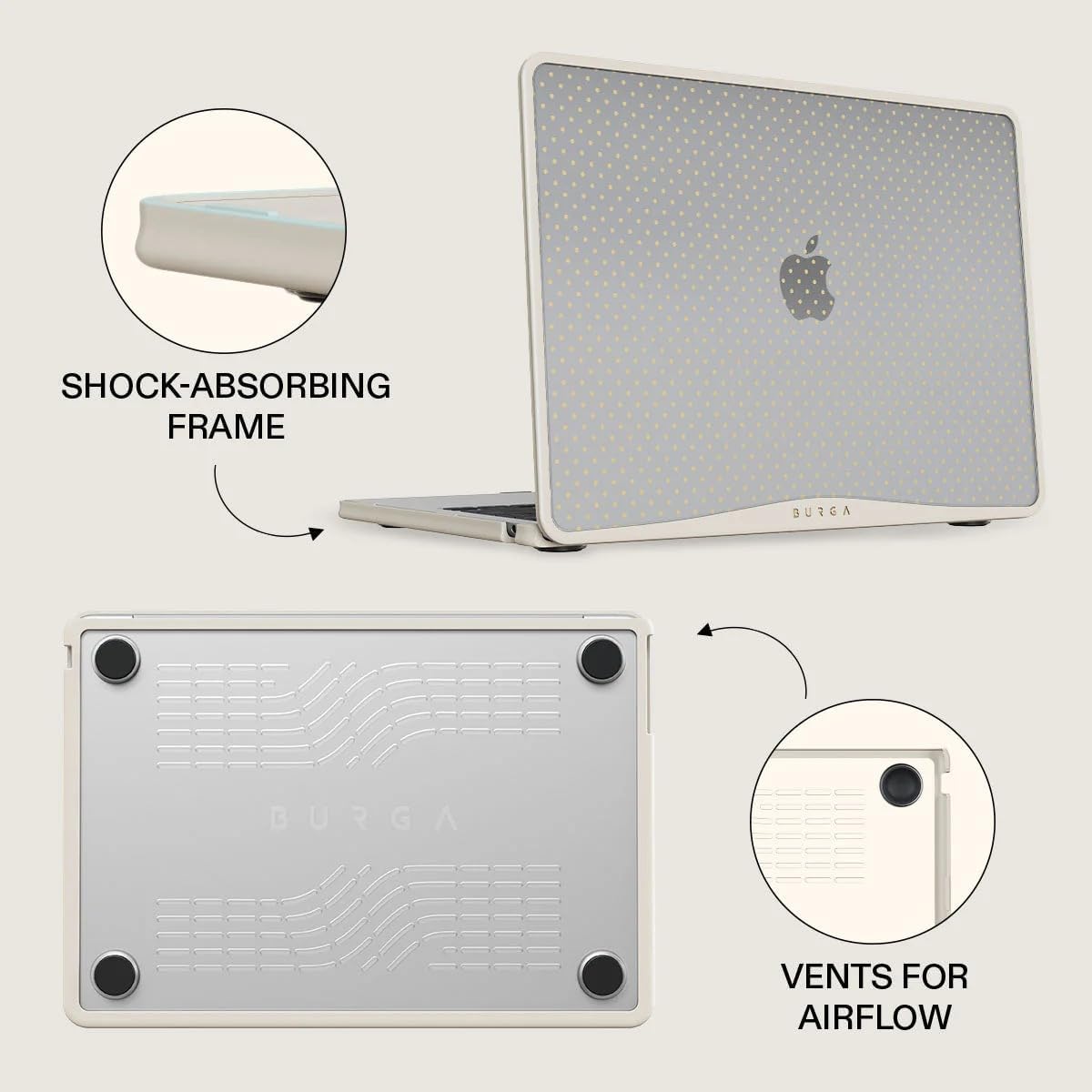 Macbook Air 13.6 [A2681/A3113/A3240] ile uyumlu transparan koruma kılıfı, Sorry Busy Clear Transparent