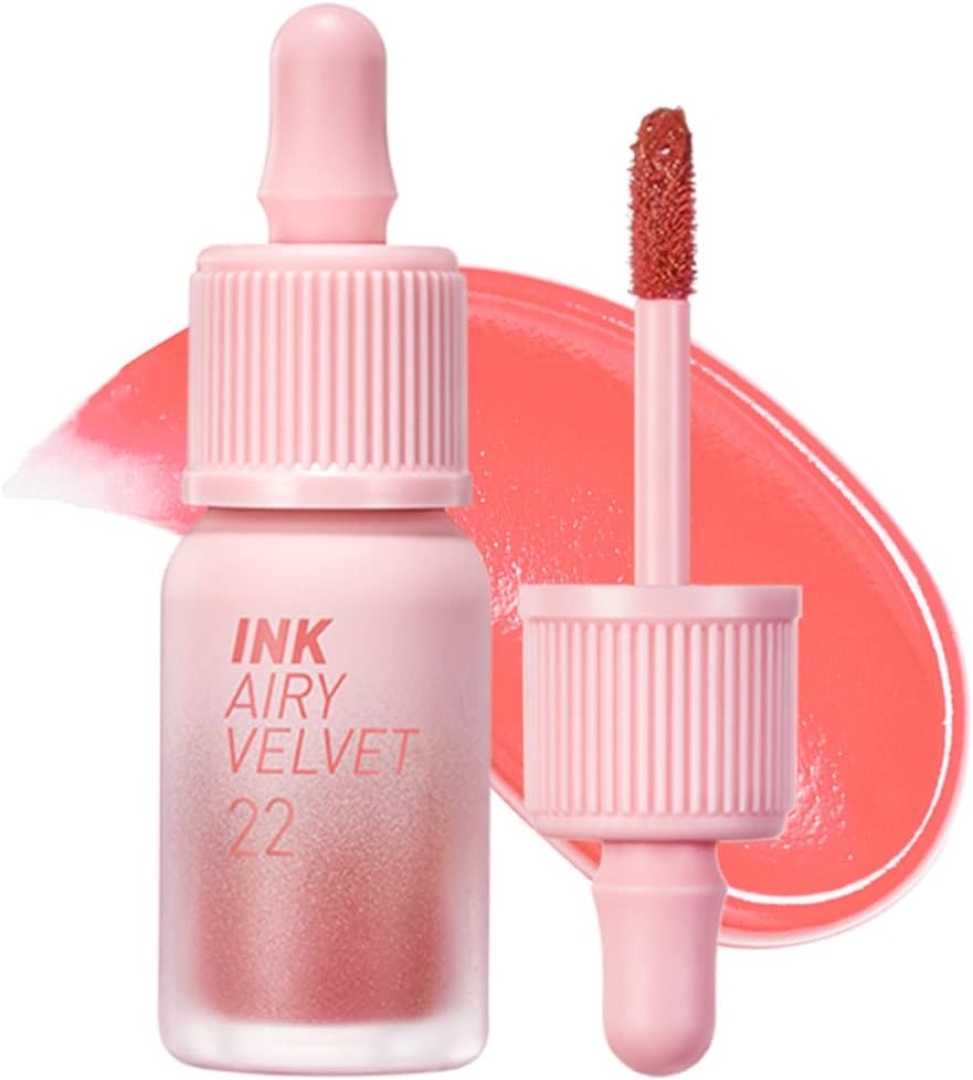 Uzun Süre Kalıcı ve Hafif Formüllü, Kadife Bitişli Tint Ink Airy Velvet (22 Center Peach)