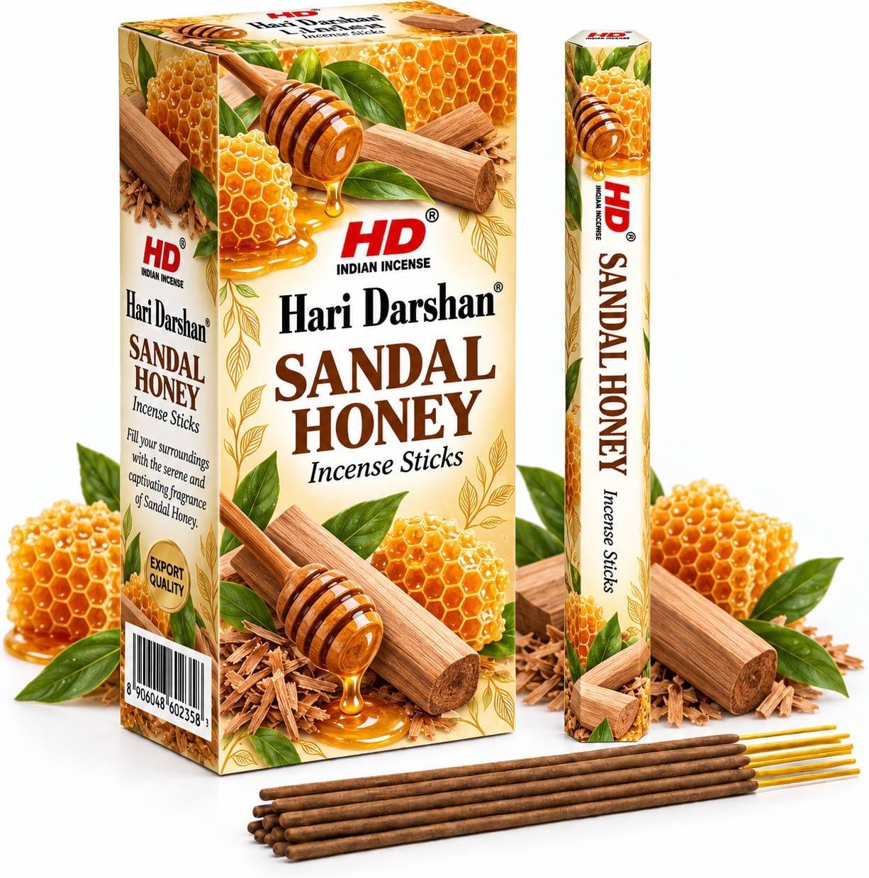 Hari Darshan Sandal Honey Çubuk Tütsü - Ballı Sandal Ağacı Kokusu (20 Adet)