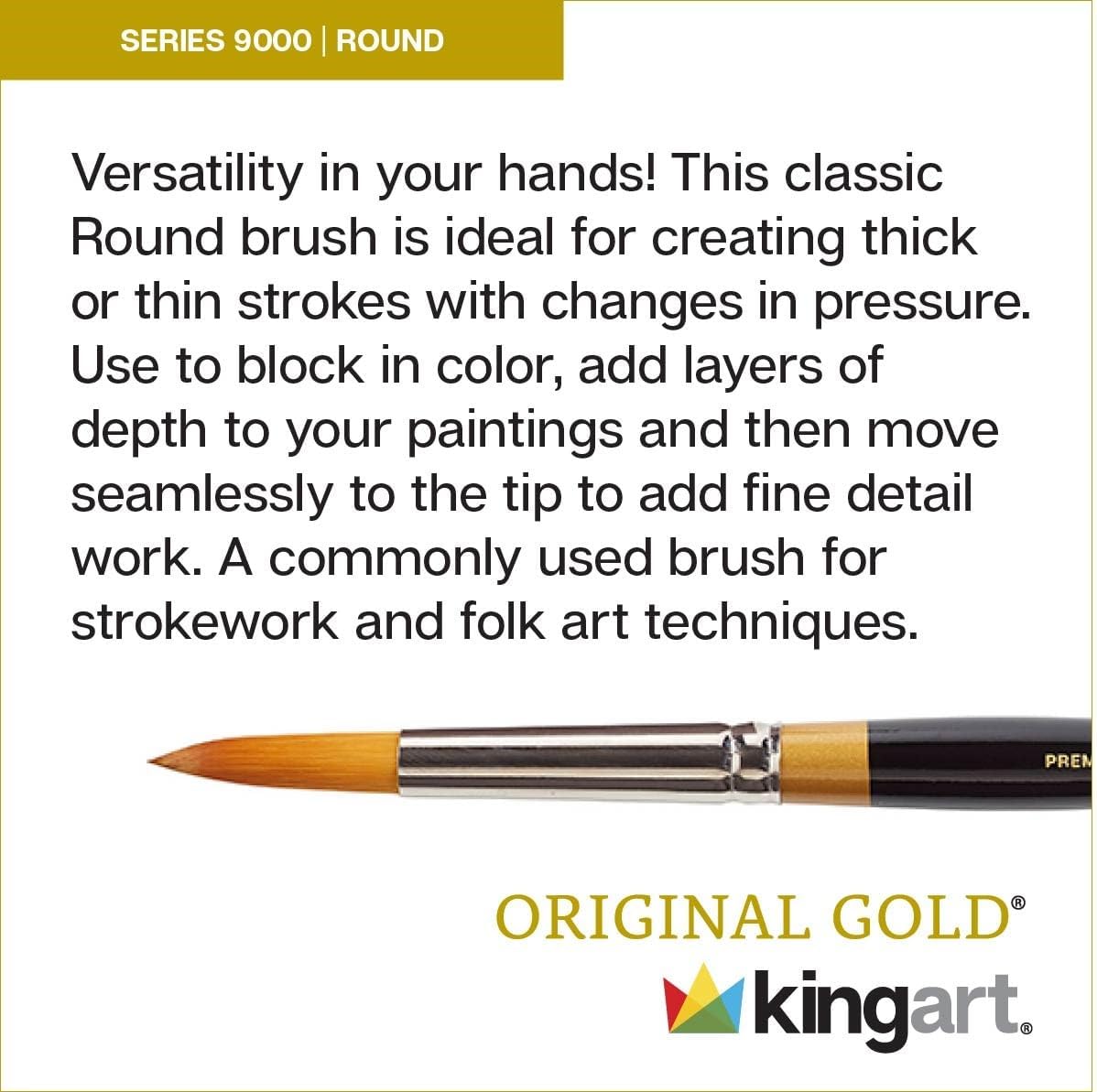 Original Gold Paint Brush-Round, Size: 12