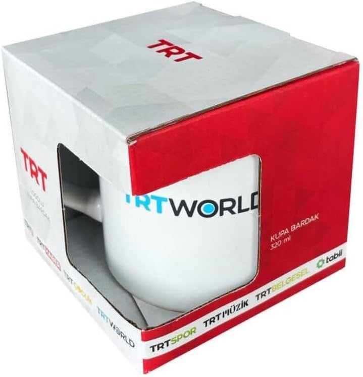 TRT World Logolu Beyaz Kupa