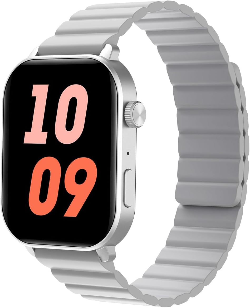 HiWatch Talk 2 AMOLED Ekran Android ve iOS Uyumlu Da Fit Uygulama Destekli Manyetik Kayışlı Akıllı Saat Gümüş Rengi