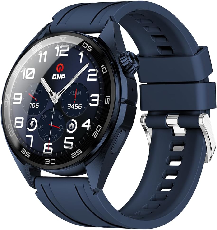 Fitness Takibi, Spor, Sağlık ve Kalp Hızı Takibi için G-Watch Akıllı Saat, Mavi