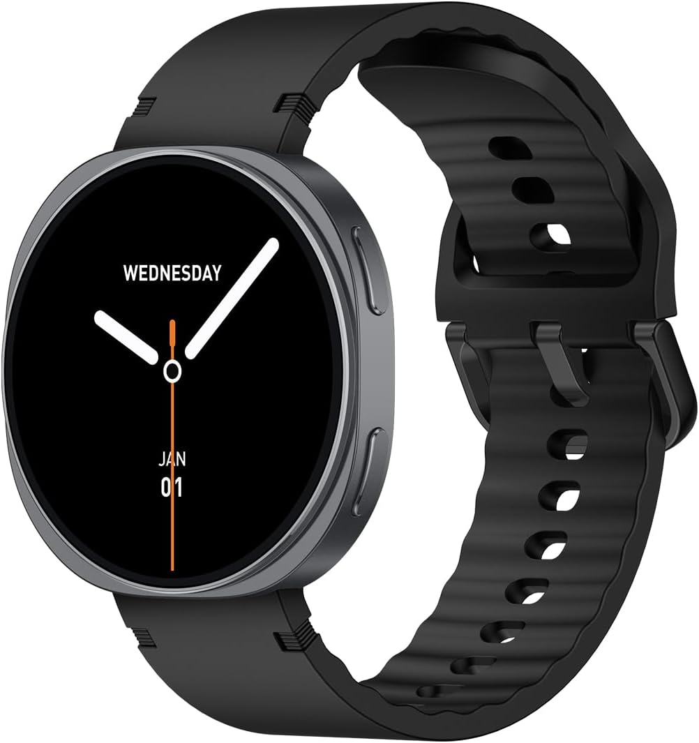 TSW3 42mm Ultra İnce 1.32” AMOLED Ekranlı Akıllı Saat – Bluetooth Aramalı, Metal Çerçeveli, Nabız & SpO₂ Ölçer, iOS ve Android Uyumlu (Siyah)