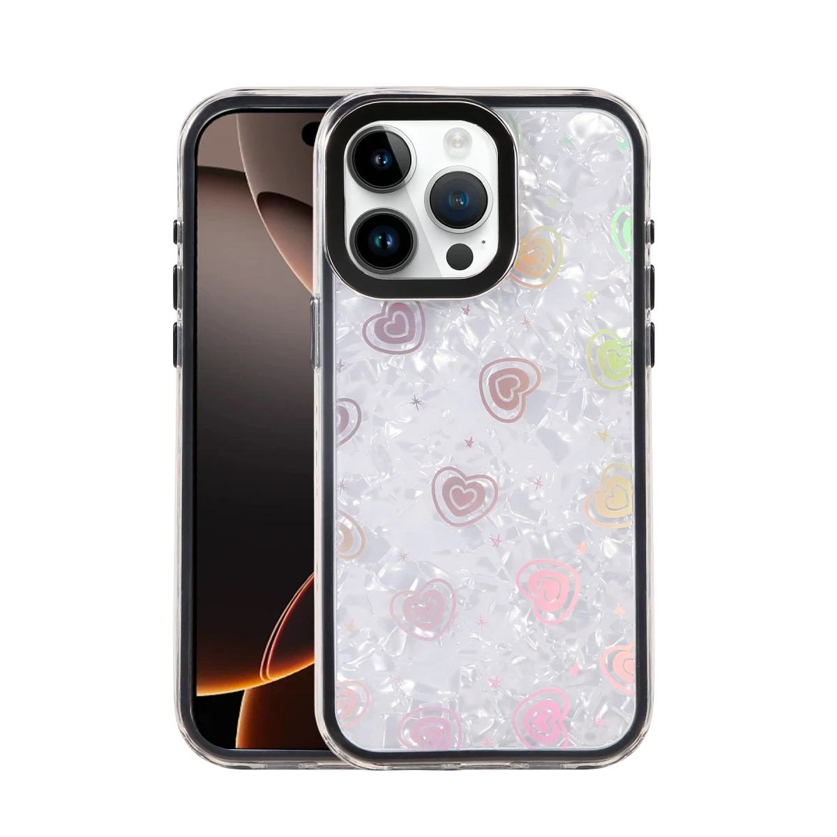 Apple iPhone 15 Pro Lumi Desenli Kapak - Siyah
