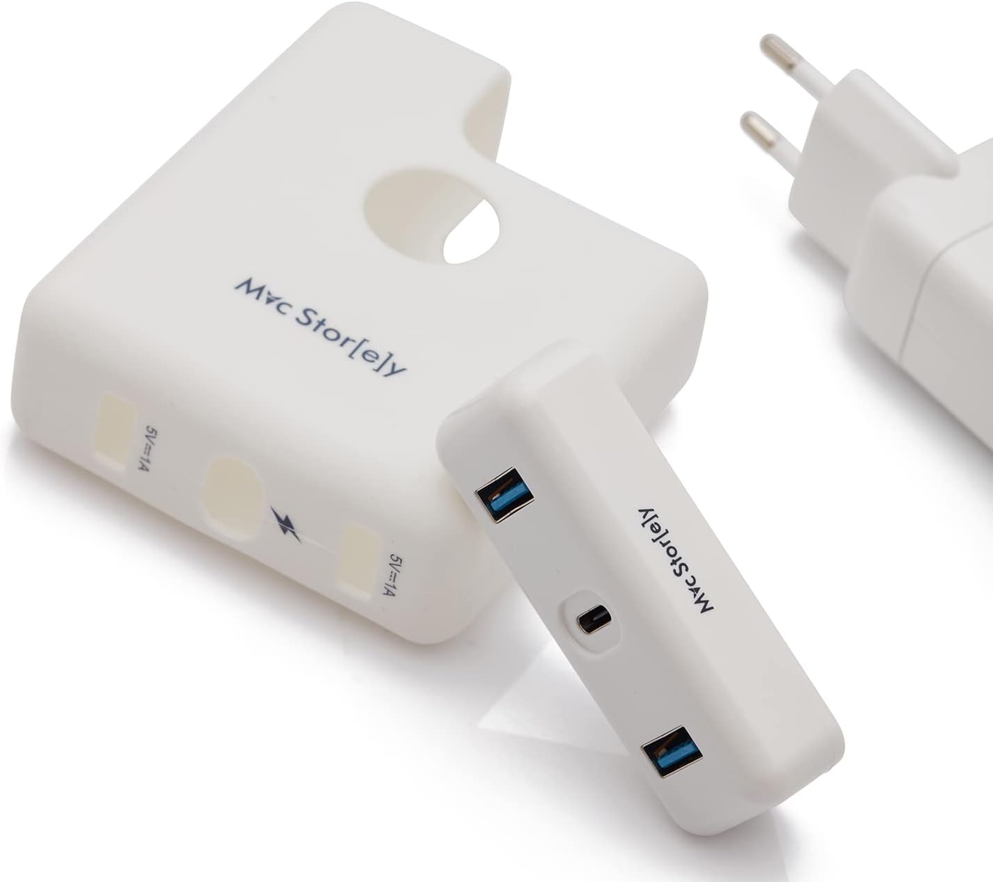 MacBook Şarj Adaptörü Silikon Kılıf + 3'ü 1 Arada USB-C Hub | 87W A1719, 96W A2166 Uyumlu | 2x USB 3.0 + USB-C | MacBook Pro