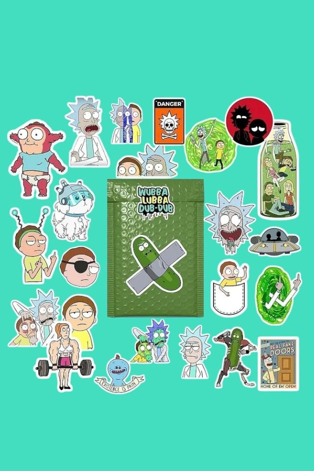 Rick And Morty Sticker Paketi/Bullet Journal Defter Çıkartma Ajanda Laptop Etiket, 6874966878946874