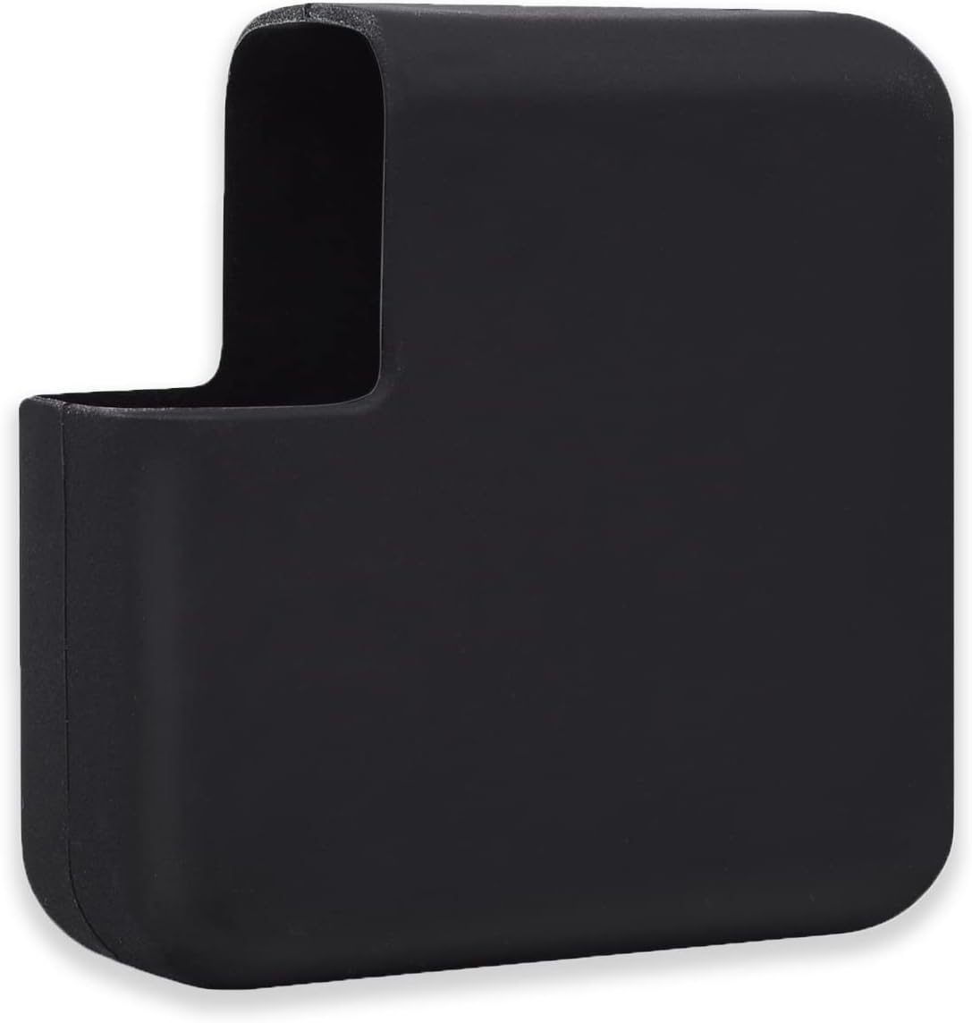 MacBook Şarj Aleti Kılıfı Silikon | 45W A1374/A1436 MagSafe 1-2, 70W A2520 USB-C Uyumlu | Air 11/13.3 ve Pro 14.2 Adaptör Koruyucu Siyah