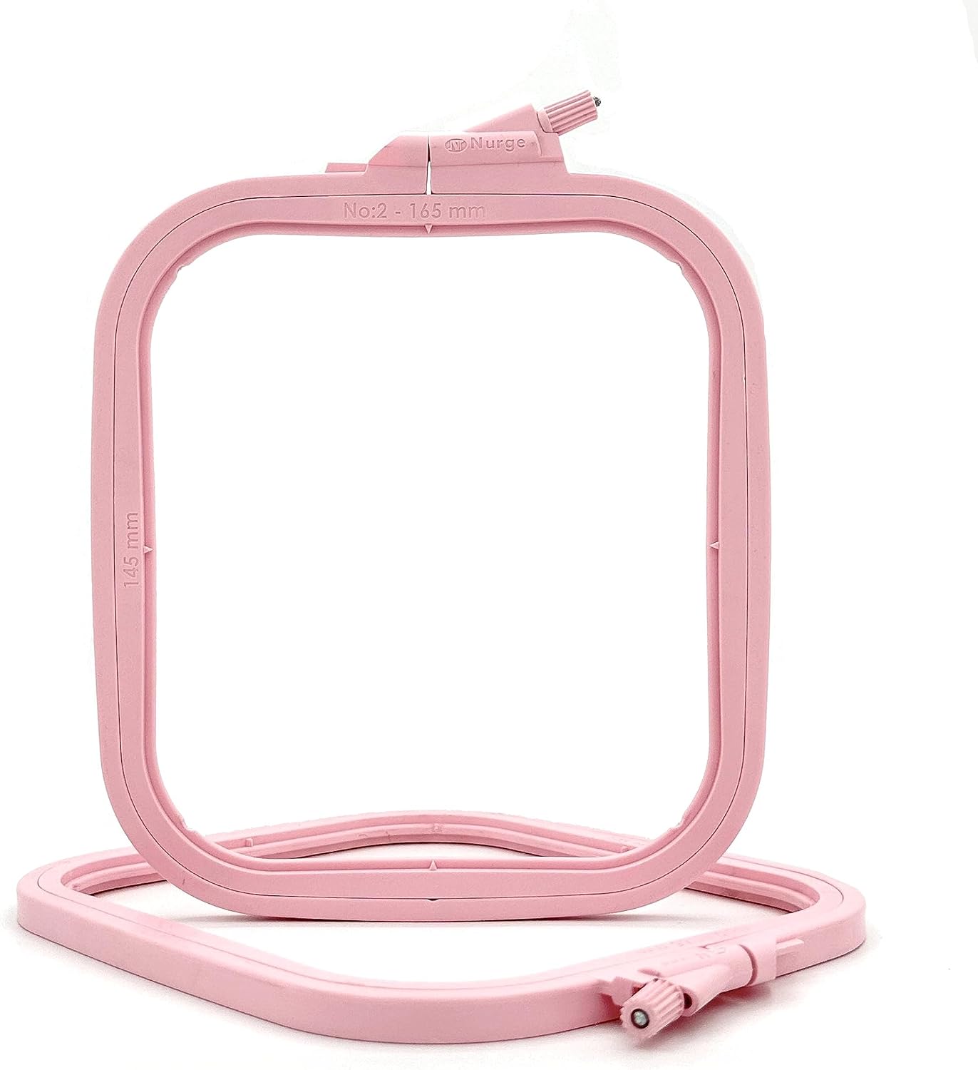Pembe Küçük (No:2) Plastik Kare Nakış Kasnağı, Çapraz Dikiş Çemberleri, Zımba İğne Halkası, Kendin Yap El İşi Dikiş, ABS Plastik Nakış Çemberleri