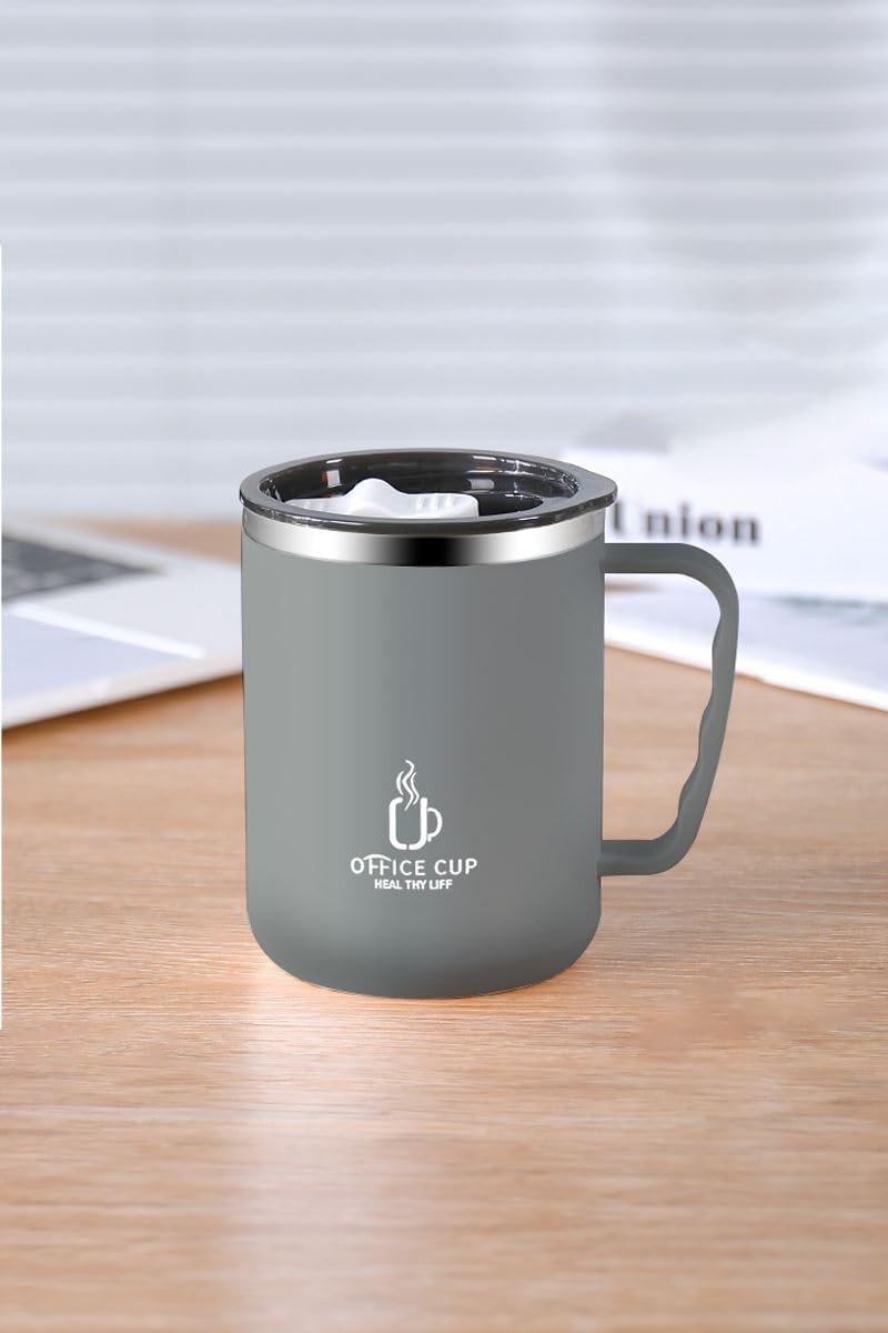 304 L Çelik Gri 500 ml Kahve El Termos Kupa Mug cin557gr