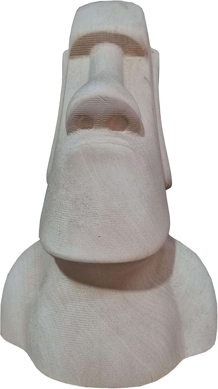 Ahşap Dekoratif Büst Heykeli Moai Totem