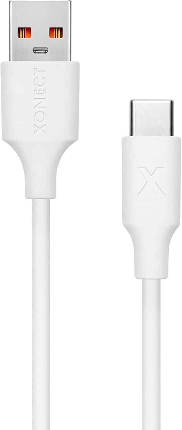 USB to Type-C ile Uyumlu iPhone ve Samsung ile Uyumlu Hızlı Şarj ve Data Kablosu 100 cm (Beyaz)