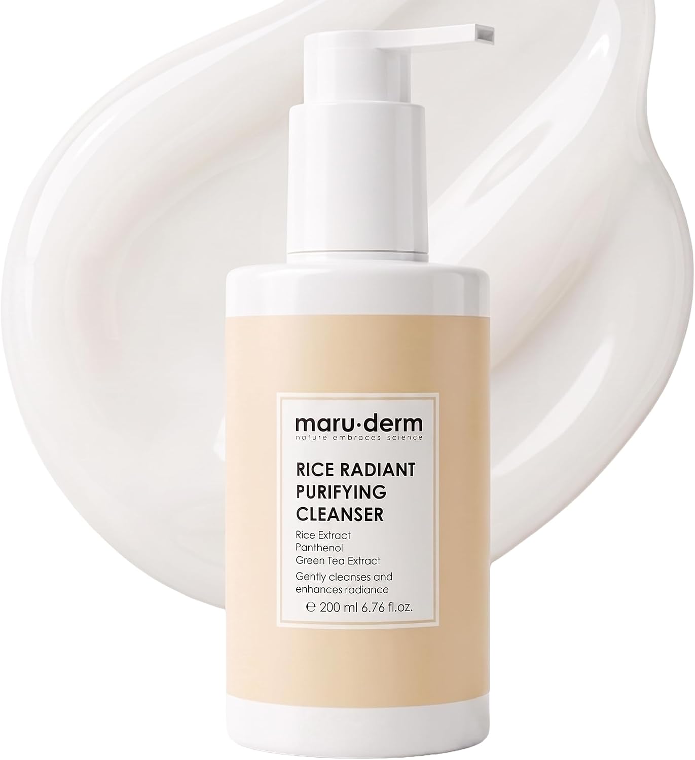 Maruderm Pirinç Özlü Aydınlatıcı Yüz Temizleme Jeli – Nazik Arındırıcı, Nemlendirici ve Canlandırıcı Temizleyici, 200 ML