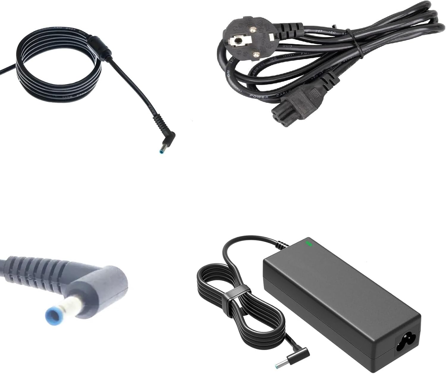 Notebook Adaptör - Mavi Uç İnce Pinli - 4.5 × 3.0mm - 693710-001, 693716-001, 709967 001, 709985-001, 709985-002, 709985-003, 709985-004, 709986 003, 709986-002 Muadili ile uyumlu PRS-024