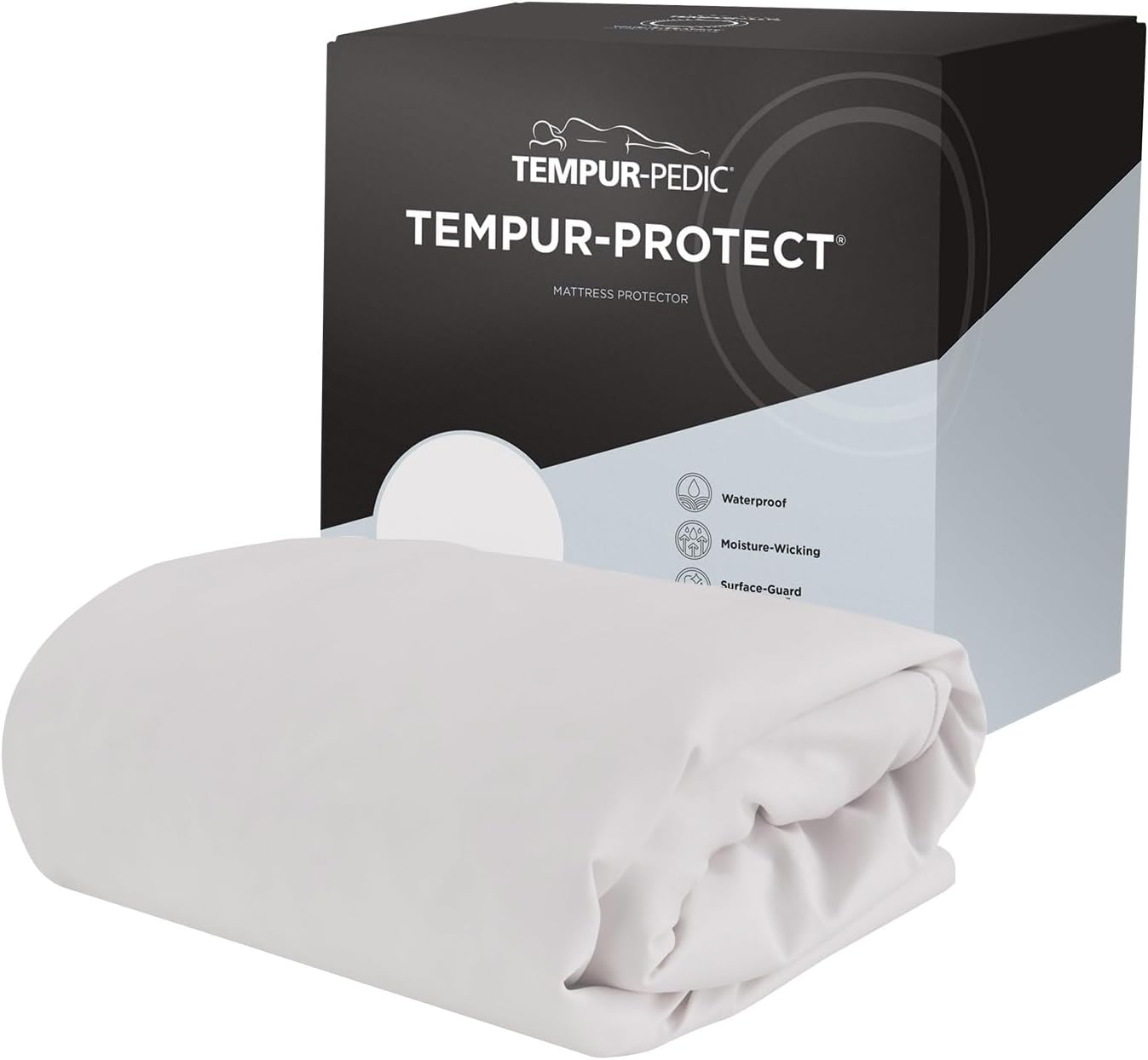 TEMPUR-Protect Su Geçirmez Yatak Koruyucu, Tam, Beyaz