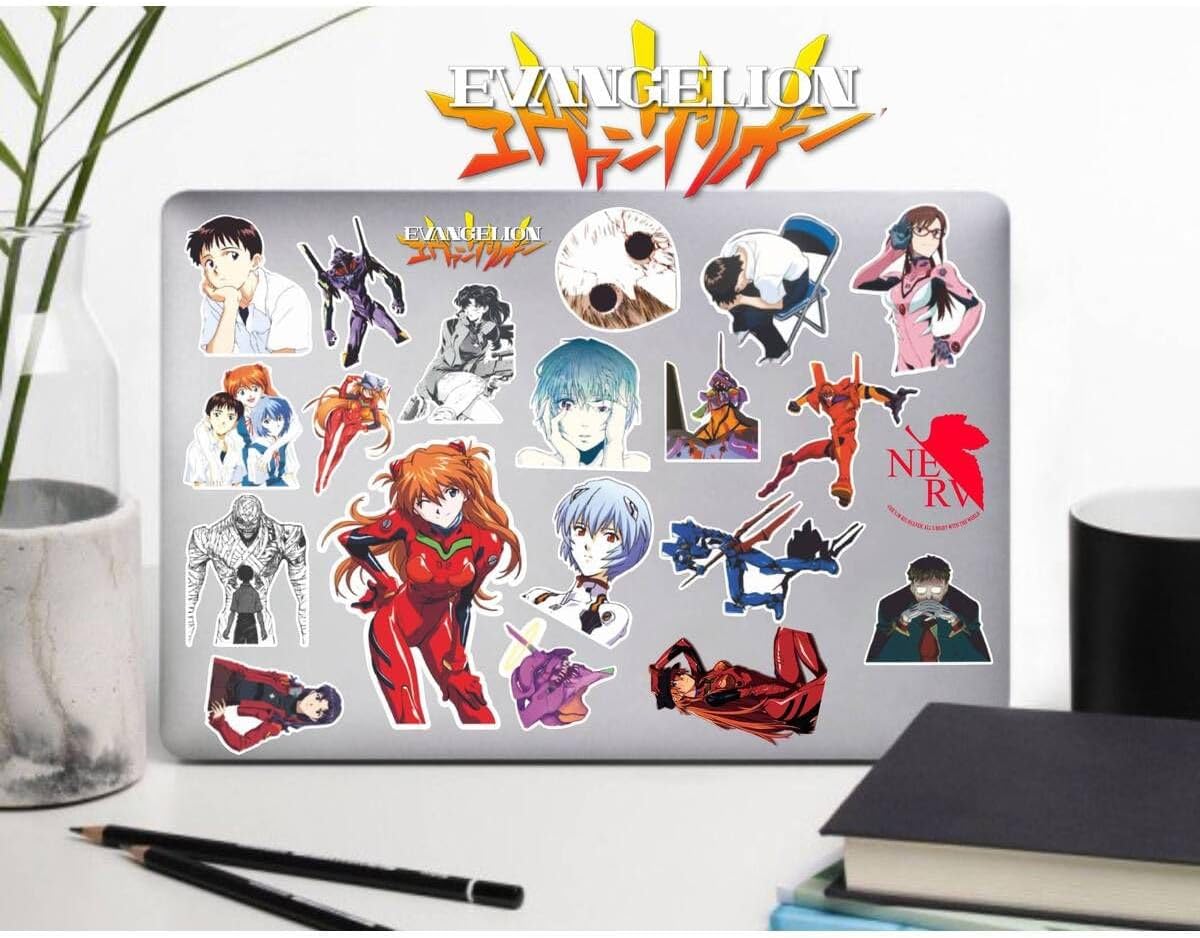 Neon Genesis Evangelion Sticker Telefon Laptop Notebook Tablet Defter Matara Stiker Etiket
