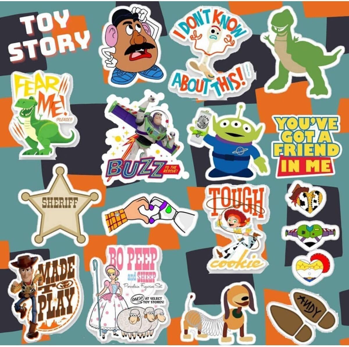 Toy Story Sticker Seti-1 | Laptop Notebook Telefon Etiket
