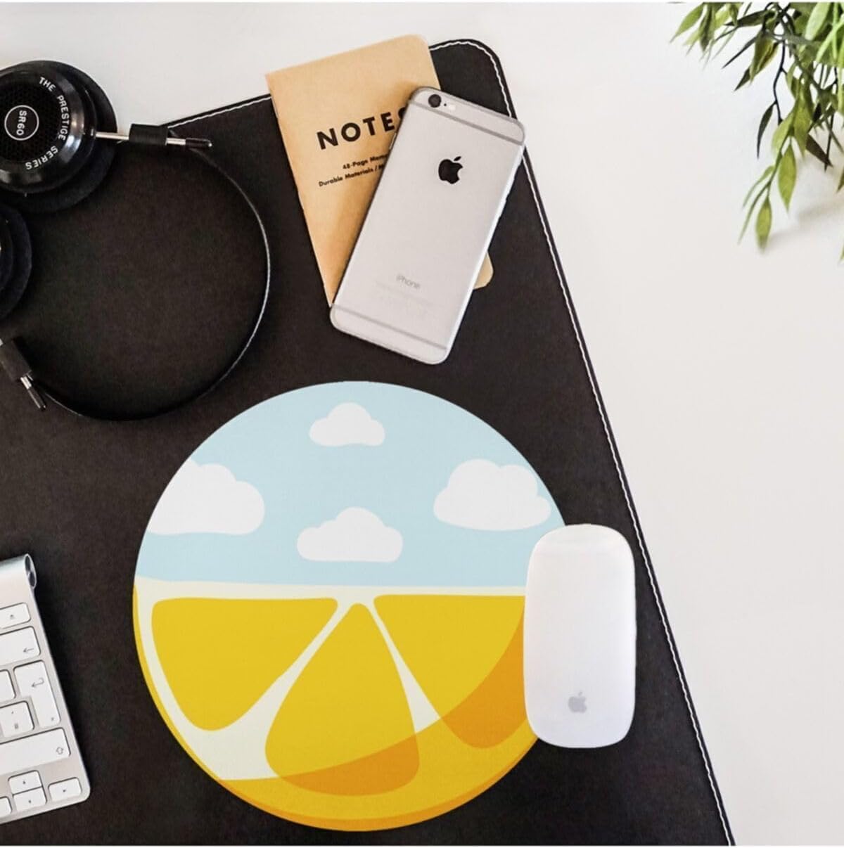 Limon Desenli Yuvarlak Mousepad 20 x 20 cm