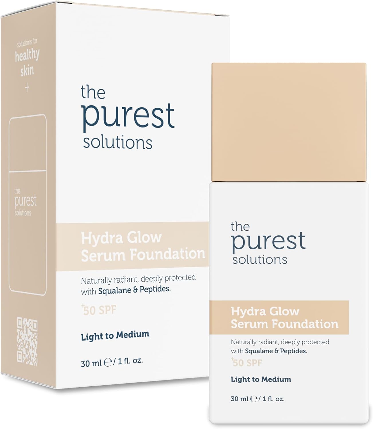 Nemlendirici & Canlandırıcı Serum Fondöten SPF 50, 30 Mililitre – Açık/Orta Ton