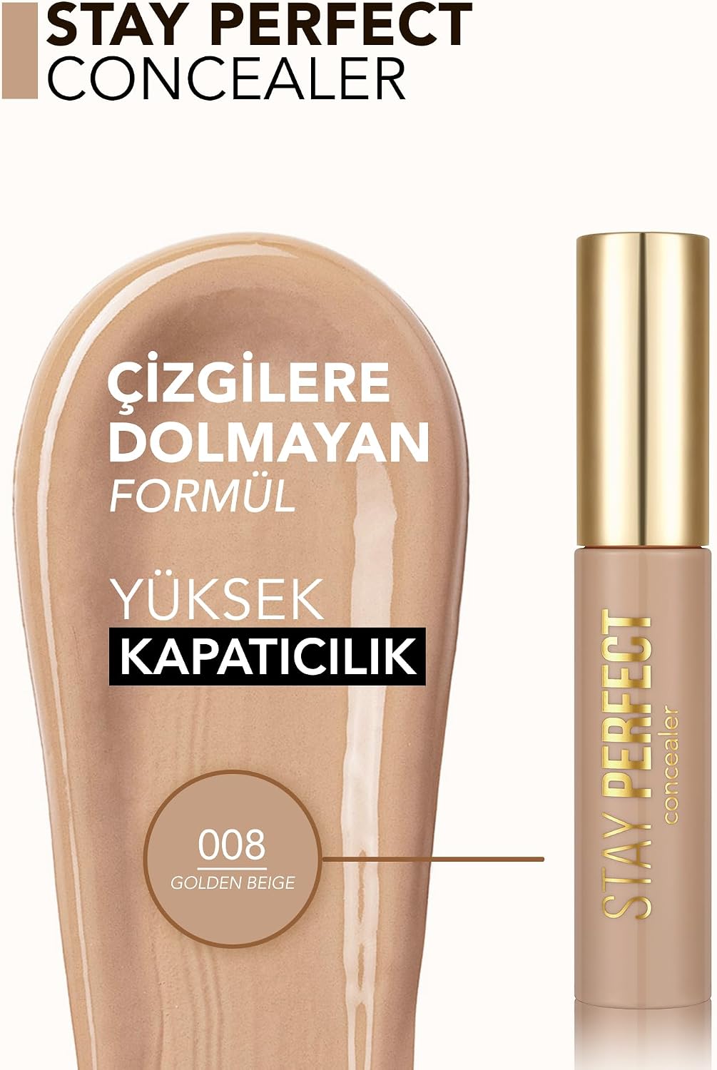 Stay Perfect Yüksek Pigmentli & Yarı Mat Bitişli Likit Kapatıcı