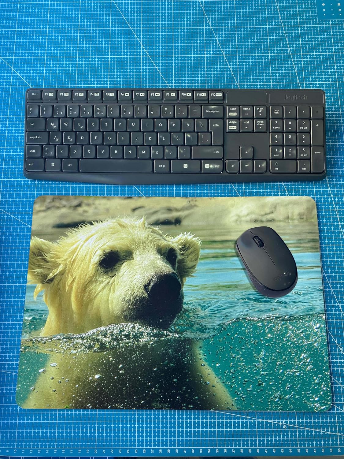 Kutup Ayısı Baskılı 28x40 cm Mouse Pad