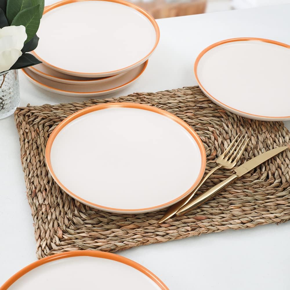 Nordic Gold Mat Krem Pasta Tabağı 22 Cm 6 Adet
