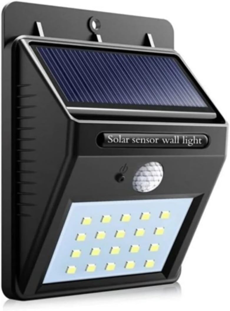 20 Led'li Sensörlü Solar Bahçe Balkon Duvar Lambası