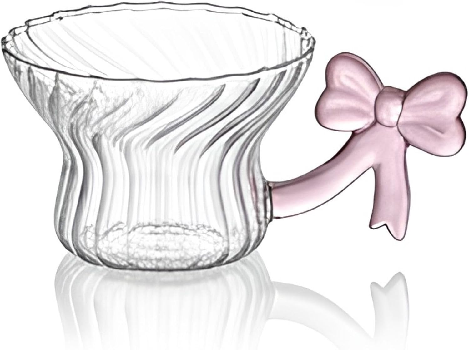 Cam Kahve Fincanı – Kulplu Cam Bardak 180 ml - 1 Adet (Fiyonk)