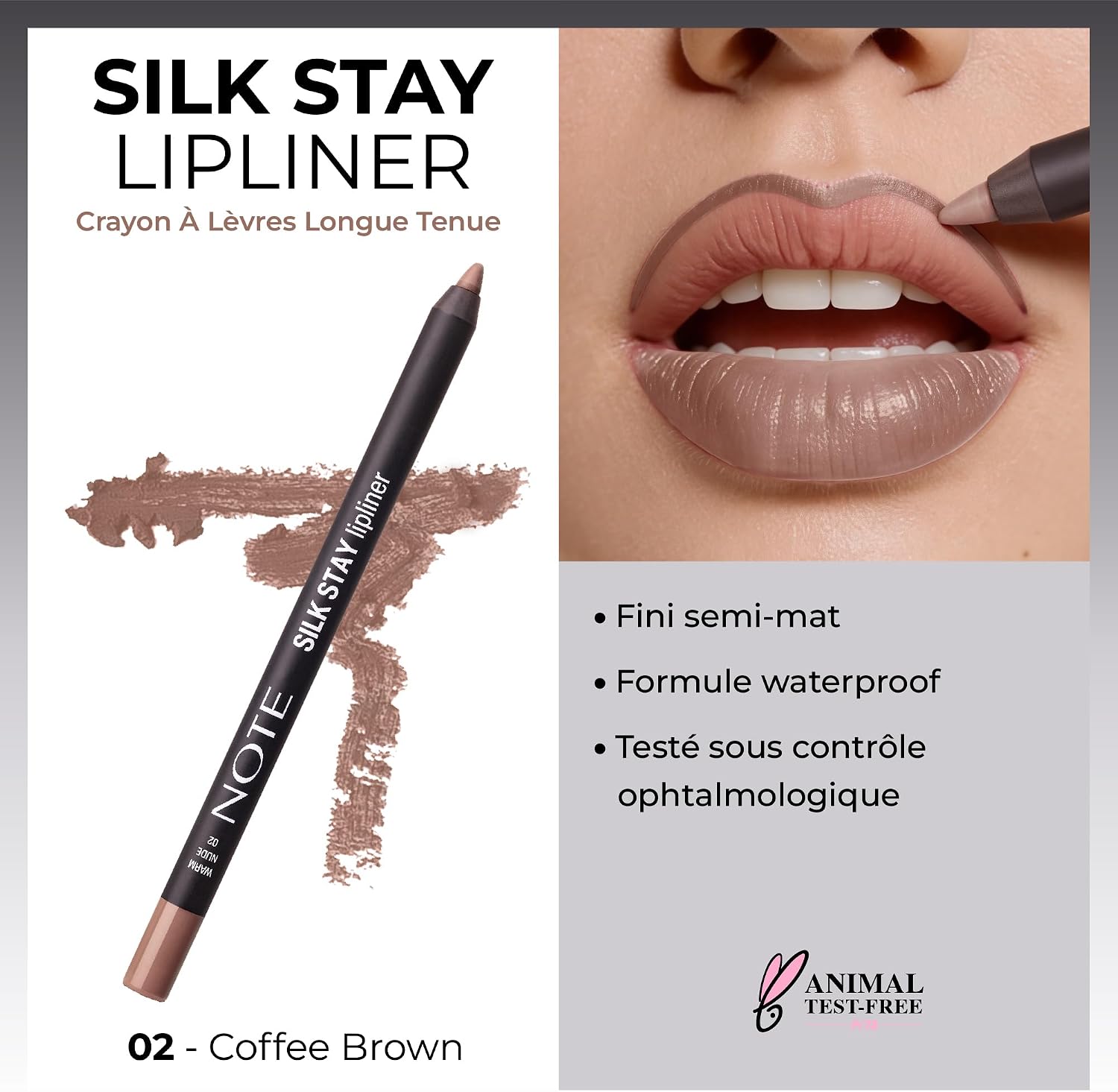 Cosmetics Silk Stay Lipliner Suya Dayanıklı İpeksi Dudak Kalemi - 02 Warm Nude