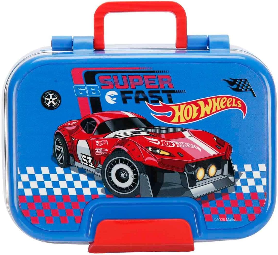 Bento 1030ml Lunchbox HotWheels Lisanslı Tek Katlı 2 Bölmeli Paslanmaz Çelik Sefer Tası Yemek Kutu