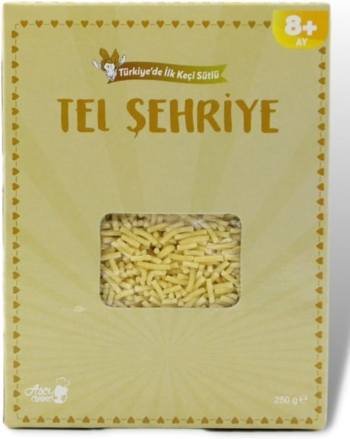 Aşçı Anne Keçi Sütlü Tel Şehriye - 8+ Ay - 250G