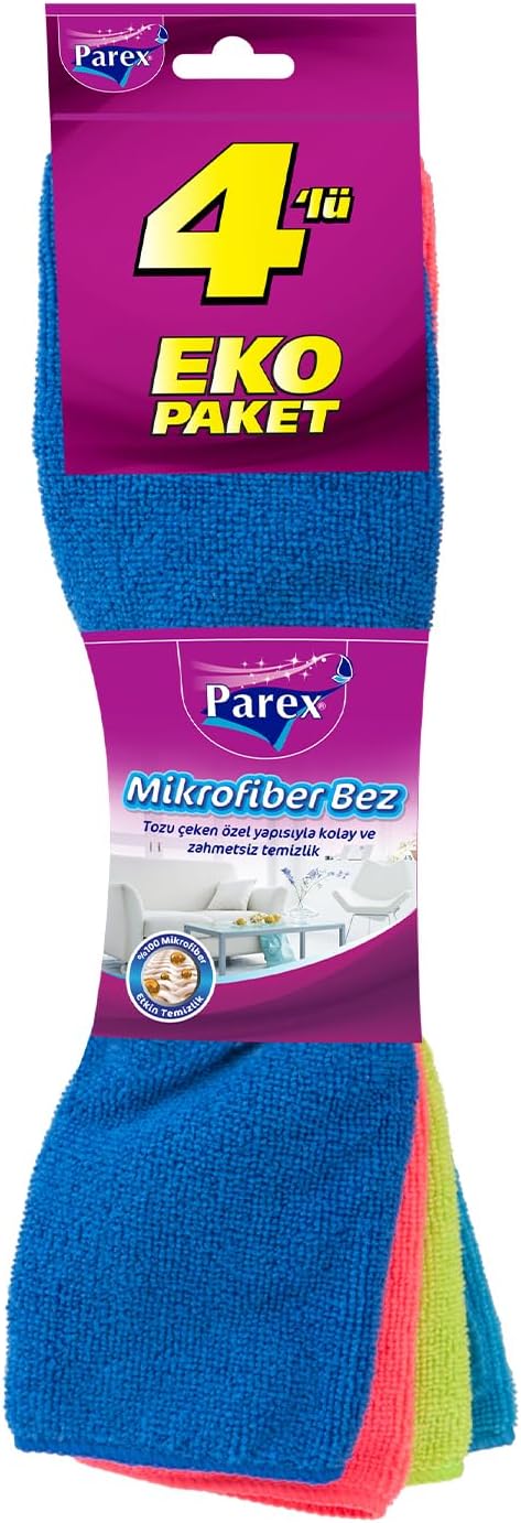 Mikrofiber Temizlik Bezi 4'lü Eko Paket