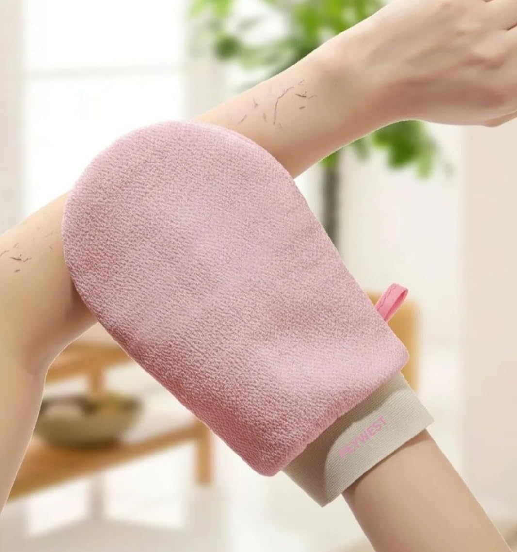 Banyo Lifi, Vücut Temizleme Kesesi, Yumuşak Peeling Eldiveni, Pembe