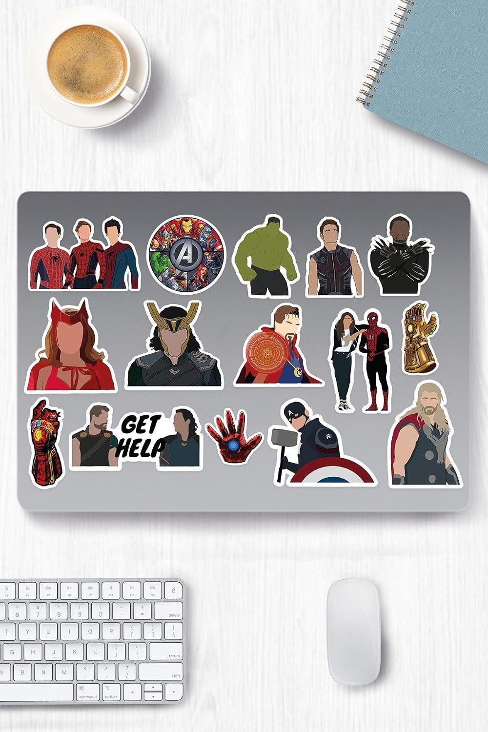 Marvel Temalı Sticker Etiket Seti 2 - Laptop Notebook Telefon