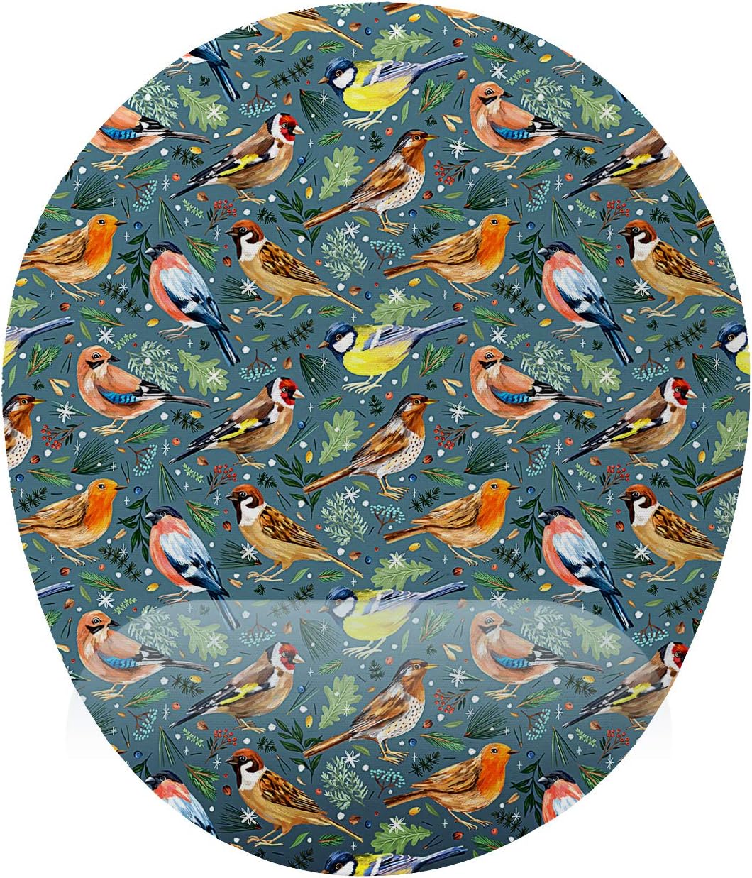 Kuş Desenli Bilek Destekli Mouse Pad