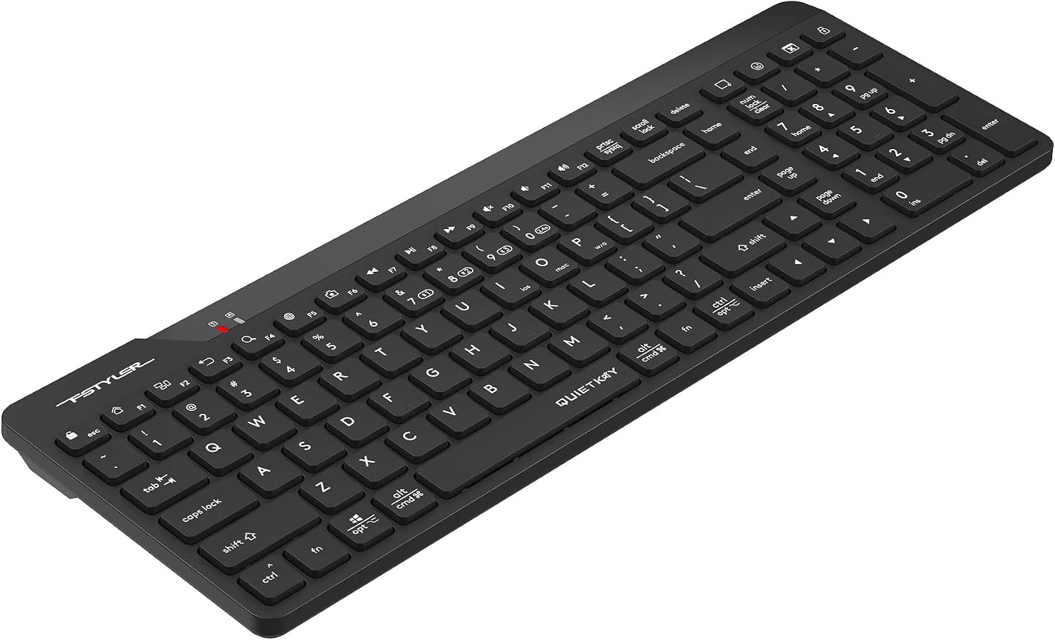 A4 TECH FBK23 AS Bluetooth+2.4Ghz Kablosuz Q Türkçe FN-Multimedya Sessiz Ultra İnce Özellikli Emoji Tuşlu ve Uyku Engelle Modlu Siyah Klavye